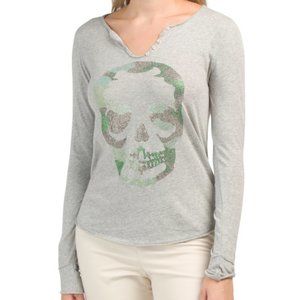 Zadig & Voltaire - 'tunisien' skull top size M